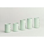 HAY Facet cabinet avec pieds et roulettes, low, soft mint, image décorative