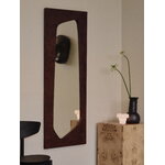 Ferm Living Folia mirror, large, dark stained burl veneer, decoration image