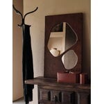 Ferm Living Folia mirror, medium, dark stained burl veneer, decoration image