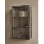 Ferm Living Haze wall cabinet, vetro scanalato, acciaio inossidabile spazzolato, immagine decorativa