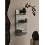 Ferm Living Lager wall shelf, triple, small, aluminium, decoration image