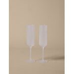 Ferm Living Ripple champagne flutes, 2 pcs, frosted, decoration image
