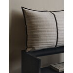 Ferm Living Vari quilted cushion, rectangular, 60 x 80 cm,  natural - dark chocolate, decoration image