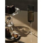 Ferm Living Ripple champagne flutes, 2 pcs, smoked grey, decoration image