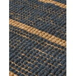 Ferm Living Athens Stripes matto, 140 x 200 cm, natural - ink blue, sisustuskuva