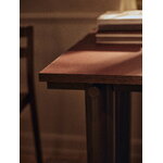 Ferm Living Atura dining table, 90 x 160 cm, dark chocolate - burgundy linoleum, decoration image