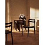 Ferm Living Boda dining chair, dark stained beech - natural Soft Bouclé, decoration image