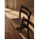 Ferm Living Boda dining chair, dark stained beech - natural Soft Bouclé, decoration image