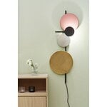 PLEASE WAIT to be SEATED Planet wall lamp, Indian red