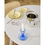 HAY Flare candleholder, medium, light blue with red rim