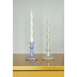 HAY Flare Stripe Milk candleholder, medium, blue