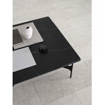 Wendelbo Table basse carrée Floema, noir - marbre noir