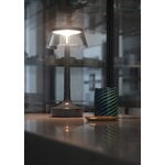 Flos Lampe de table Bon Jour Unplugged, gris orage, image décorative