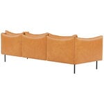 Fogia Divano Tiki, 3 posti, acciaio nero - pelle cognac, immagine decorativa