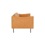 Fogia Divano Tiki, 3 posti, acciaio nero - pelle cognac, immagine decorativa