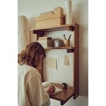 Form & Refine Beam wall office shelf 3, deep brown pine, decoration image