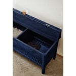 Form & Refine Banc de rangement A Line, 111 cm, frêne teinté bleu indigo