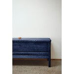 Form & Refine A Line storage bench, 111 cm, indigo blue stained ash, decoration image