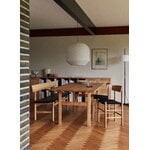Fredericia J39 Mogensen Stuhl, geölte Eiche - schwarzes Canvas, dekorationsbild