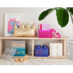 Room Copenhagen Lego Storage Brick 4 Top Lid, glitter medium violet, decoration image