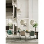 GUBI Beetle Soft dining chair, conic black chrome - Reales 001 white, decoration image