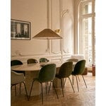 GUBI Epic dining table, elliptical, white travertine, view 2
