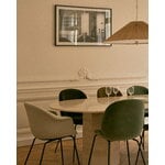 GUBI Epic dining table, elliptical, white travertine, view 6