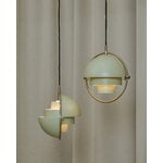 GUBI Lampada a sospensione Multi-Lite, piccola, ottone - desert sage