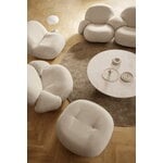 GUBI Epic coffee table, round, 80 cm, white travertine