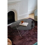 GUBI Pedrera coffee table, chrome - smoke structured glass, decoration image