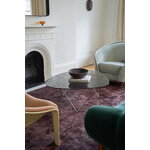 GUBI Pedrera coffee table, chrome - smoke structured glass, decoration image