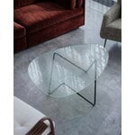 GUBI Pedrera coffee table, black - transparent structured glass, decoration image