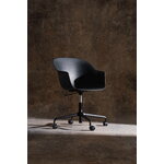 GUBI Bat meeting chair w/ castors, height-adjustable, black