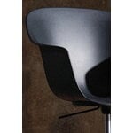 GUBI Bat mötesstol med länkhjul, höj- och sänkbar, svart
