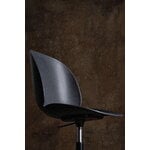 GUBI Chaise avec roulettes Beetle, réglable en hauteur, noir