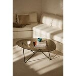 GUBI Pedrera coffee table, black - bronze structured glass, decoration image