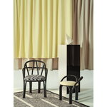 GUBI Bistra dining armchair, ebony painted rattan - Reales Pattern 003, decoration image