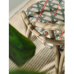 GUBI Bistra dining armchair, olive stained rattan - Reales Pattern 001, decoration image