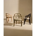 GUBI Bistra dining armchair, ebony painted rattan - Fustagno 001, decoration image