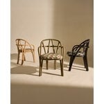 GUBI Bistra dining armchair, ebony painted rattan - Reales Pattern 003, decoration image