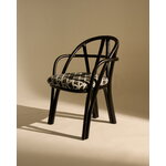 GUBI Bistra dining armchair, ebony painted rattan - Reales Pattern 003, decoration image