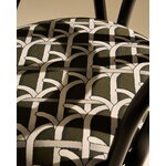 GUBI Bistra dining armchair, ebony painted rattan - Reales Pattern 003, decoration image