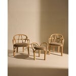 GUBI Bistra stool, olive stained rattan - Fustagno 003, decoration image