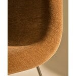 GUBI 3D dining chair, sledge base, stainless steel - walnut -Dedar Belsuede 132, decoration image