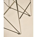 GUBI 3D bar stool, 75 cm, sledge base, stainless steel - Dedar Belsuede 133, view 2