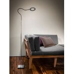 Catellani & Smith Giulietta floor lamp, silver - black ring, decoration image