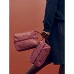 HAY Grid wash bag, medium, burgundy, decoration image