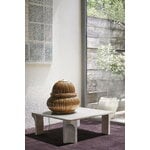 GUBI Table basse Doric, 80 x 80 cm, travertin blanc neutre