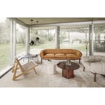 GUBI Croissant 3-seater sofa, oiled walnut - Chamois Cuoio 1708, decoration image