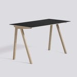 HAY CPH90 desk, soaped oak - black lino, decoration image